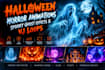 create halloween horror animations, spooky ghost effects and vj loops