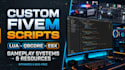 develop fivem scripts, lua , qbcore, esx roleplay features, gta 5 ped, mio