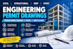 design civil structural plans, mep and hvac permit drawings