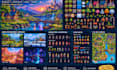 create pixel art game environments, parallax  backgrounds and tilesets