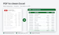 convert PDF bank statements and invoices to excel