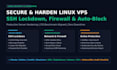 secure and harden your linux vps server, ssh, and firewall