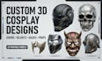 create custom 3d printable cosplay armor, helmets, masks and props