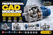 mechanical cad models, 3d assemblies, and technical drawings
