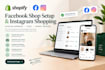 shopify facebook shop setup expert instagram shopping catalog approval sync