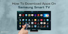 develop, ios and samsung TV apps with control panel