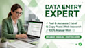 do accurate data entry , excel, copy paste and web research
