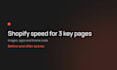 speed optimise 3 key pages of your shopify store