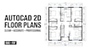 create professional autocad 2d house floor plans