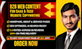 do b2b web content writing for saas and tech brands
