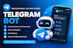 make a professional custom coded telegram bot