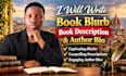 write compelling book blurbs, book descriptions, and author bios