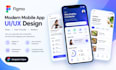 design modern mobile app UI UX in figma