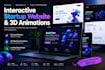 interactive startup website, 3d website animation, landing page business website