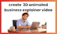 create custom 3d animated business explainer video