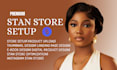 setup stan store, stan store design, digital product upload stan store marketing