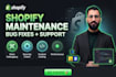 provide shopify monthly maintenance and bug fixes