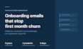 write a saas onboarding email sequence that reduces churn