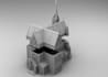 update tabletop hogwarts castle model, pbr texture, cut and key terrain model