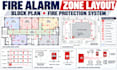 prepare fire alarm zone layout, fire alarm block plan, fire protection system