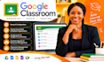 set up google classroom course curriculum content module classroom management