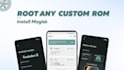root your android device remotely, install custom rom, custom animation