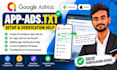 set up app ads txt and fix admob verification issues
