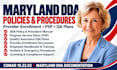 prepare maryland dda provider application, psp, QA plan, policy and procedure