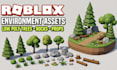 create roblox environment assets, nature props, low poly props, trees and rocks