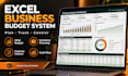 create a custom excel business budget and tracking system