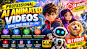 create professional ai animated videos, ai video editing, 3d animation