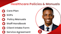 business plan sops policy and procedure client intake form employee handbook