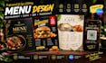 design restaurant fast food menu, cafe qr code takeout digital menu using canva