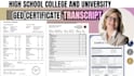 transcript design, high school and college transcript, ged certificate design