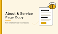 write your website about page and service page copy