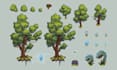 make pixel art tileset background sprite sheet rpg map 2d top down game assets