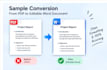 convert PDF to word and convert scanned PDF to editable text