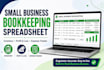 create excel google sheets small business bookkeeping inventory expense tracker