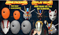 Sculpt 3d anime mask design, cosplay helmet, wearable face mask for 3d ...