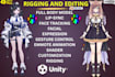rig vtuber model vrchat, anime nsfw avatar, vrm rigging, vseeface obs studio