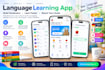 build language learning app, vocabulary builder app, duolingo clone app