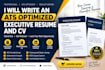 write an ats optimized executive resume and CV