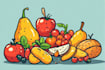 food illustration, cartoon, food vector, vector art