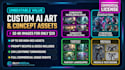 generate custom ai concept art, characters, and environments