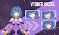 design live2d model, 2d vtuber model, live2d rigging nsfw vtuber commission