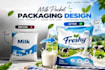 create premium milk powder packaging and pouch label design