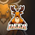 design superb modern deer logo