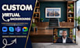 design custom google meet microsoft teams zoom virtual background with your logo