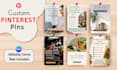 design custom pinterest pins with editable canva files