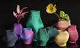 design a custom 3d vase mold 3d printed and 3d flower